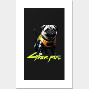 Just a Cyber Pug 2077 Posters and Art